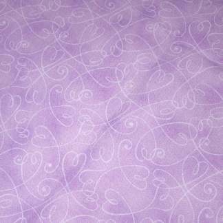 Hearts Purple Cotton Fabric