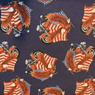 Eagles Patriotic Motorcycle Cotton Fabric