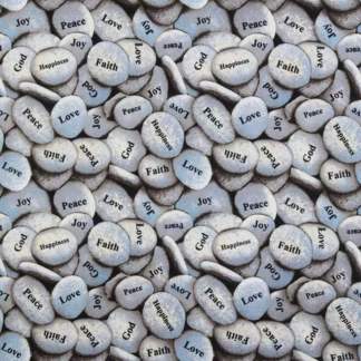 Handmade Placemat Or Table Runner Gray Peace Pebbles