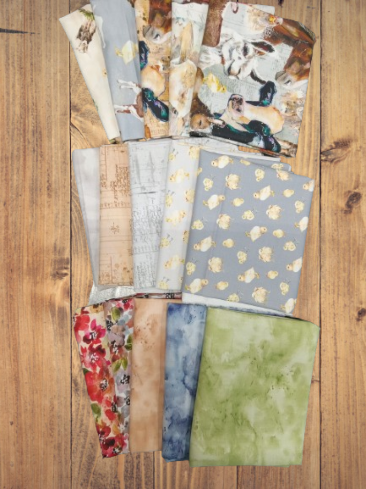 15 Fat Quarters - Assorted Farm Life Fat Quarter Bundle
