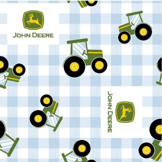 Handmade Placemat Or Table Runner John Deere Blue Plaid Cotton Fabric