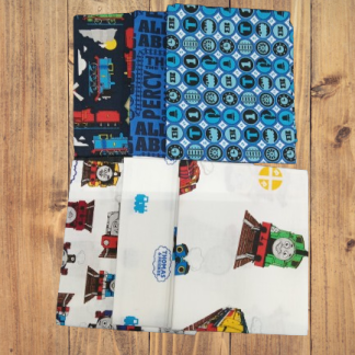 6 Fat Quarters Bundle - All Aboard Thomas And Friends Blue White Cotton Fat Qu