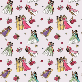 Princess Floral and Friends Cotton Fabric
