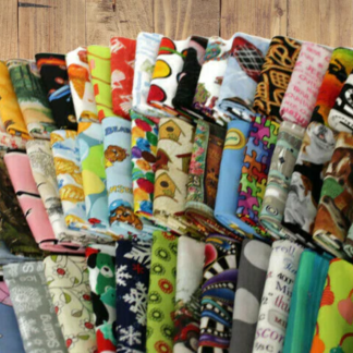 Assorted Novelty Cotton Fabric - 3 lb Scrap Bundle (Any size Any Shape)