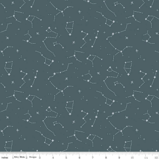 Hoist the Sails Constellations Chive Cotton Fabric