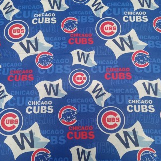 Chicago Cubs W Print Cotton Fabric
