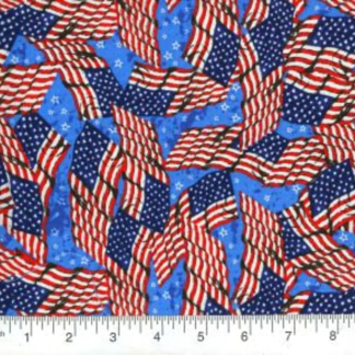 Patriotic Flag Cotton Fabric