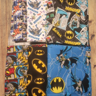 Assorted Batman Flat Fold Assortment 6, 12, 18, or 24 Yards Bundle Cotton Fabric