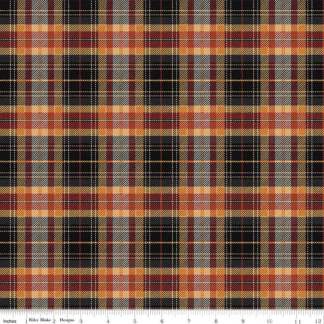 John Wayne Courage Plaid Charcoal Cotton Fabric