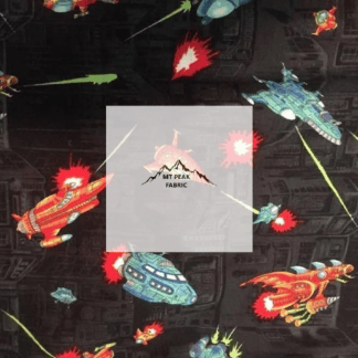 Spaceships Cotton Fabric