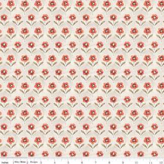 Countryside Blossom Sand Cotton Fabric