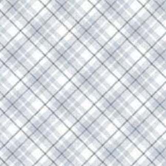 Farmland Tails Grey Plaid Cotton Fabric