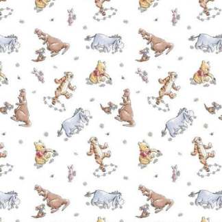 Winnie The Pooh Sketch Cotton Fabric
