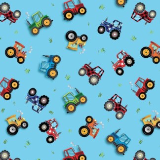 Barnyard Rules Barnyard Tractors Cotton Fabric