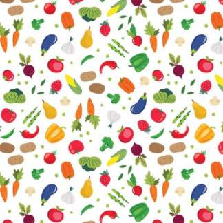 Barnyard Rules Veggie Patch Cotton Fabric