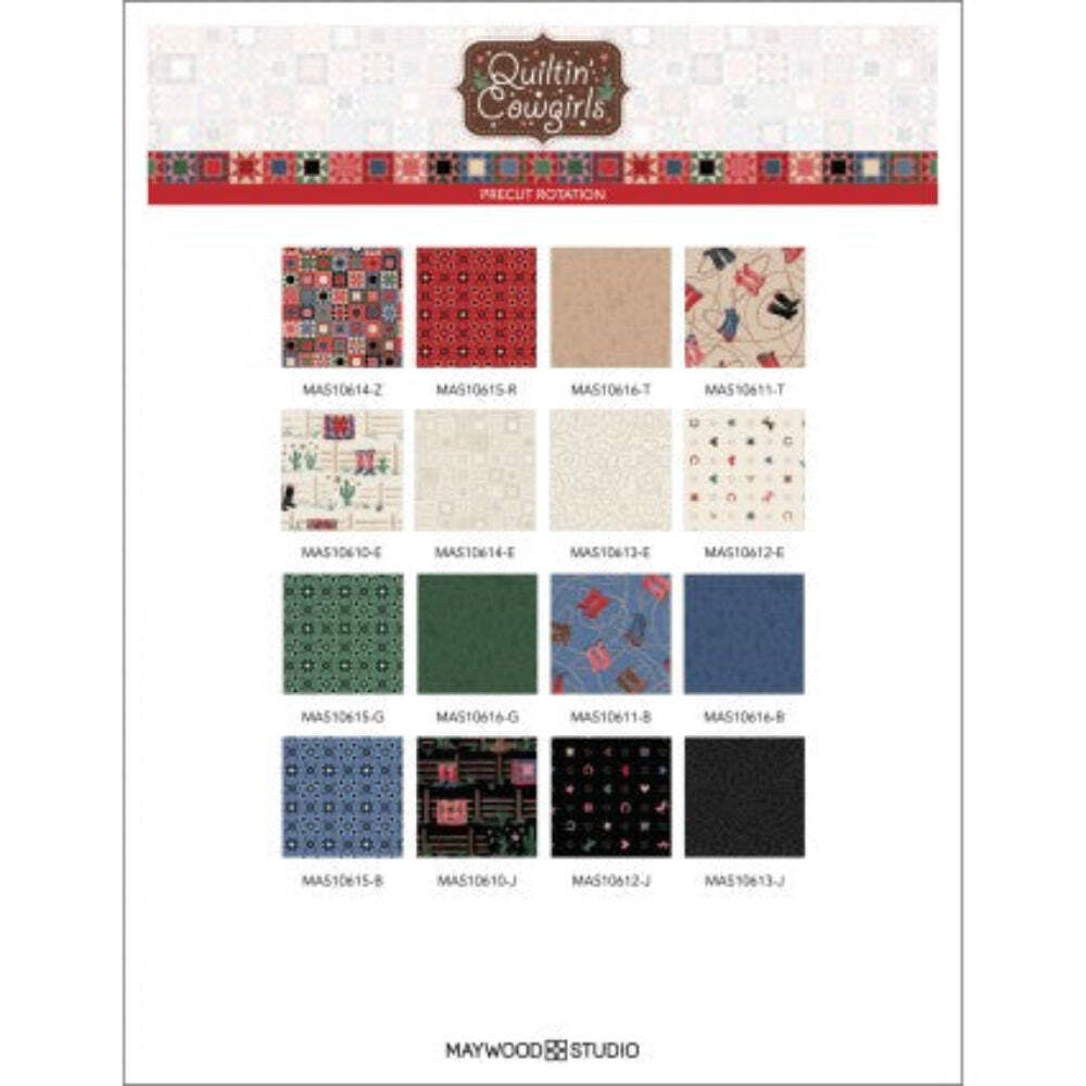 16 Fat Quarters - Assorted Quiltin' Cowgirls Fat Quarter Bundle - Image 2