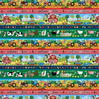 Barnyard Rules Barnyard Stripe Cotton Fabric