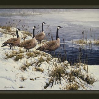 Among the Cattails Geese Panel Cotton Fabric