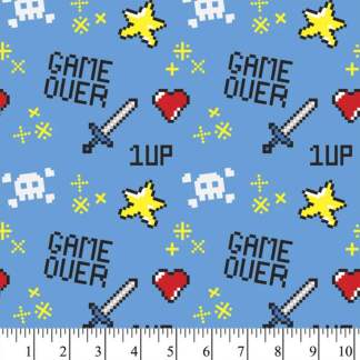 Game Over Cotton Fabric - 1 Yard Precut