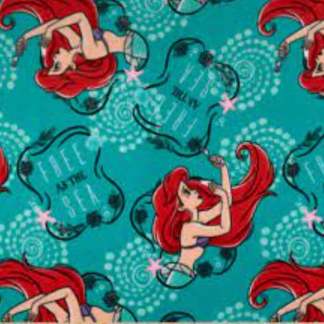Handmade Single Layer Fleece 58"x 72" Throw Blanket "The Little Mermaid ”