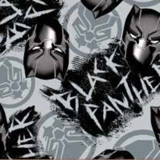 Handmade Single Layer Fleece 58"x 72" Throw Blanket "Black Panther Graffiti ”