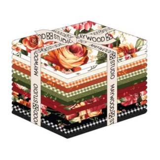 16 Fat Quarters - Assorted Harvest Rose Flannel Fat Quarter Bundle