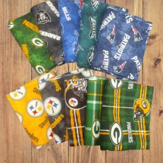 Assorted NFL Football Flannel Fabric - 1 lb Scrap Bundle