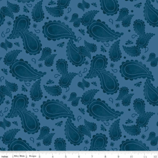 Ride the Range Paisley Denim Cotton Fabric