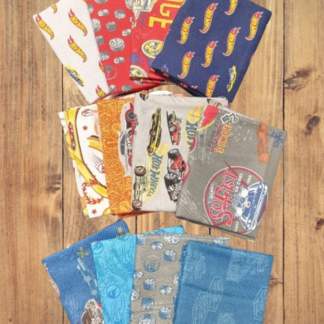 12 Half Yards -Assorted Hot Wheels Classic Cars Half Yard Bundle