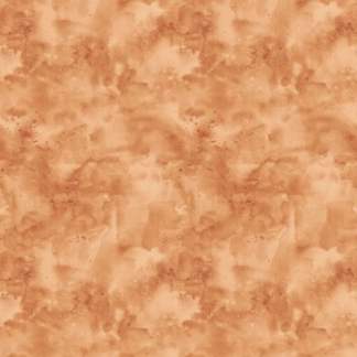Farm Life Watercolor Wash Rust Fabric