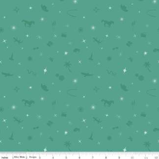 Route 66 Symbol Toss Sea Glass Cotton Fabric