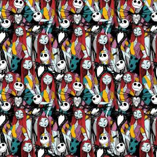 The Nightmare Before Christmas Sally & Jack Print Cotton Fabric