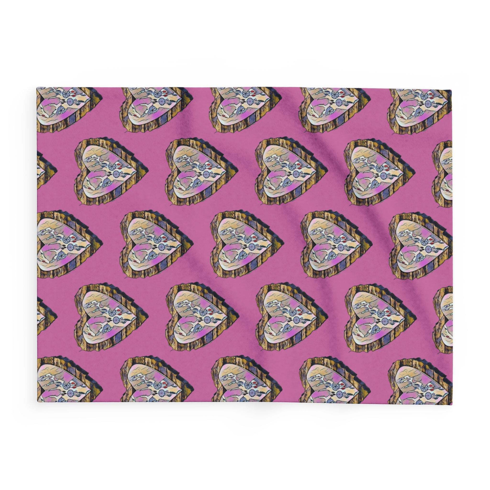 Cozy Heart Pattern Arctic Fleece Blanket - Perfect Gift For Any Occasion - Image 2