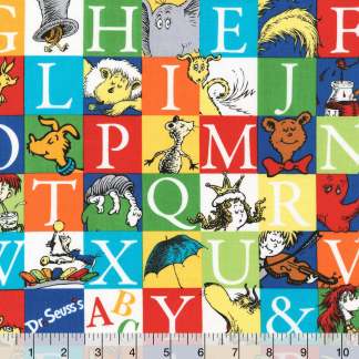 Dr. Suess Characters Letters Cotton Fabric