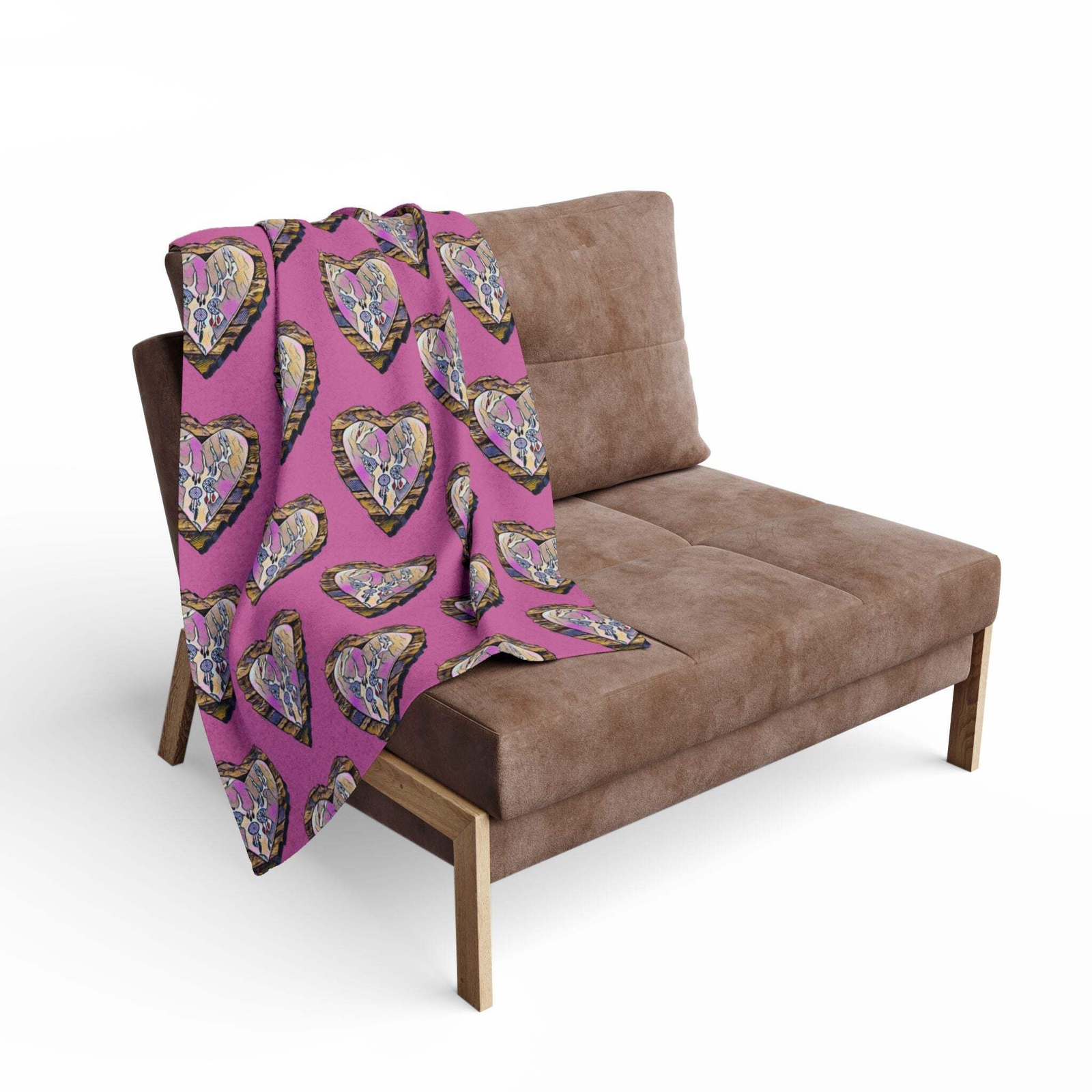 Cozy Heart Pattern Arctic Fleece Blanket - Perfect Gift For Any Occasion - Image 4