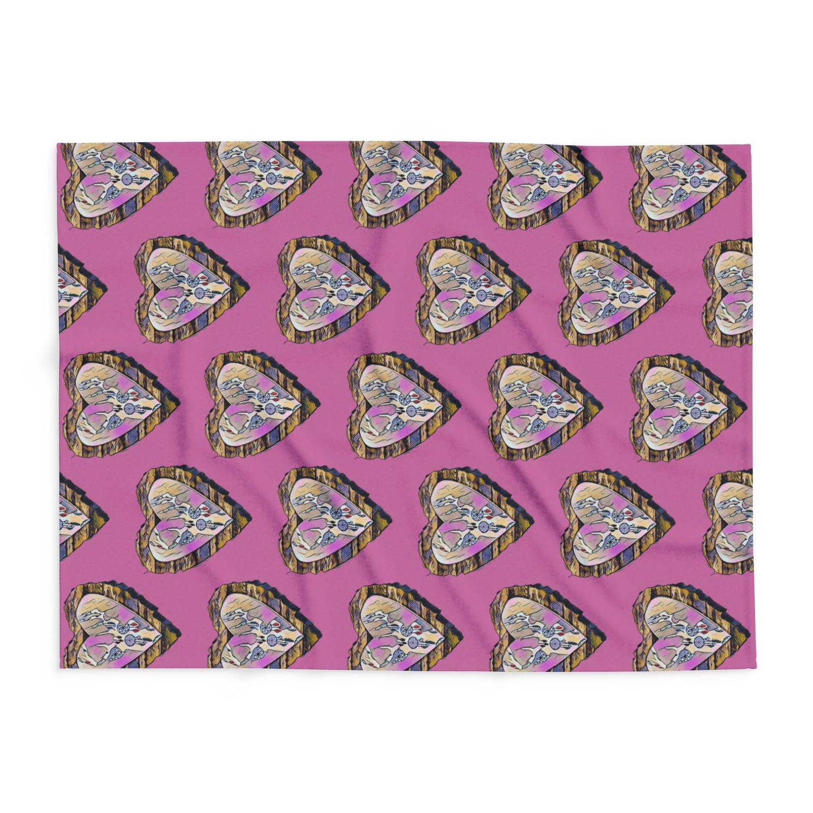 Cozy Heart Pattern Arctic Fleece Blanket - Perfect Gift For Any Occasion - Image 8