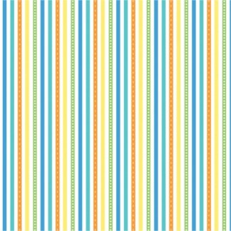 Noah's Journey Rainbow Stripe Cotton Fabric