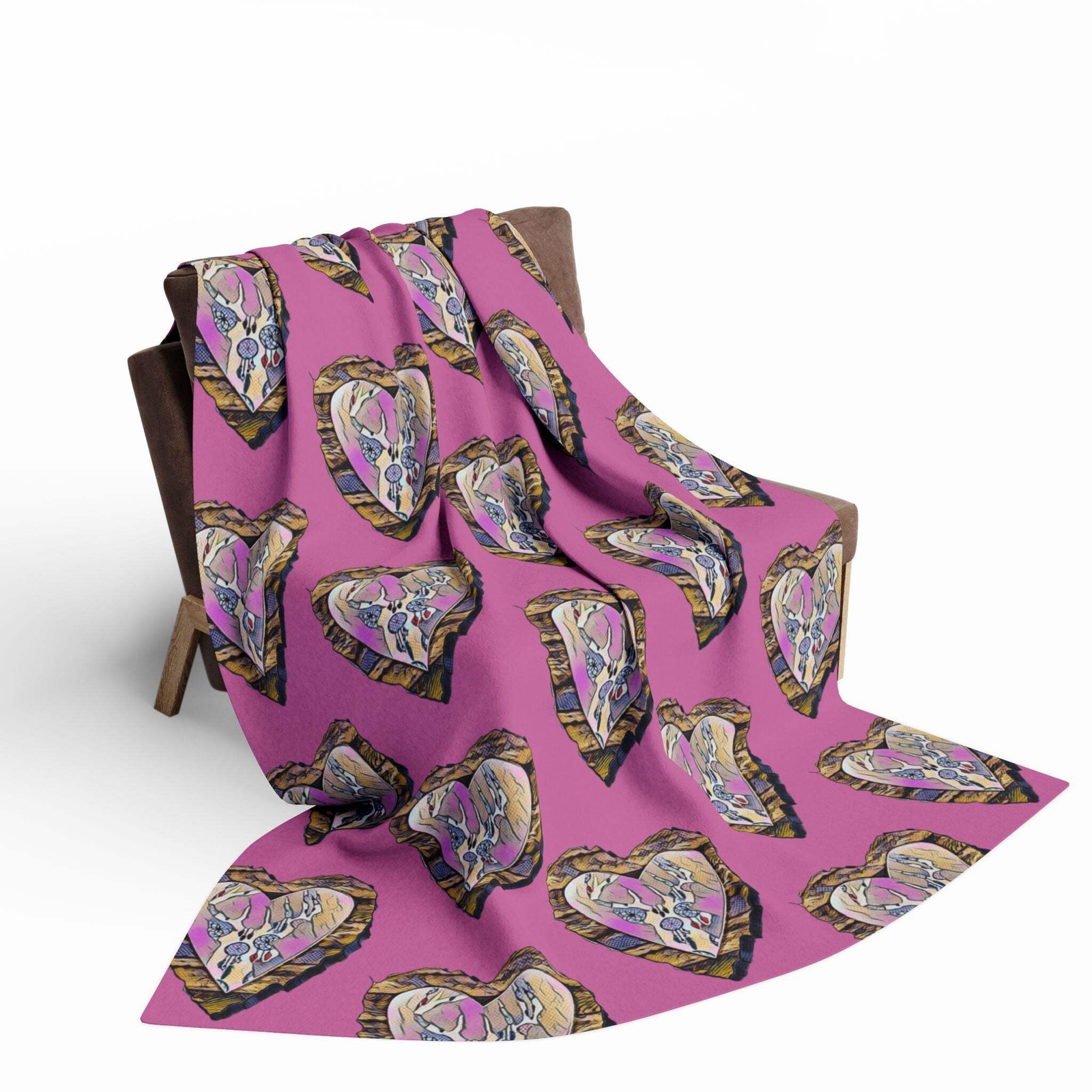 Cozy Heart Pattern Arctic Fleece Blanket - Perfect Gift For Any Occasion - Image 10
