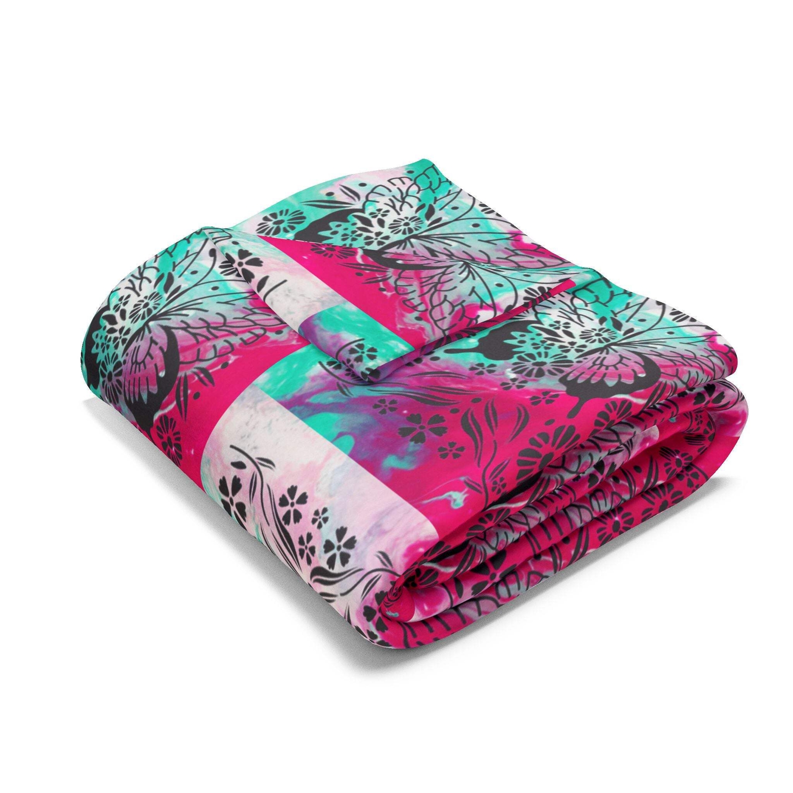 Vibrant Butterfly Arctic Fleece Blanket - Cozy Home Decor for All Seasons - Image 9