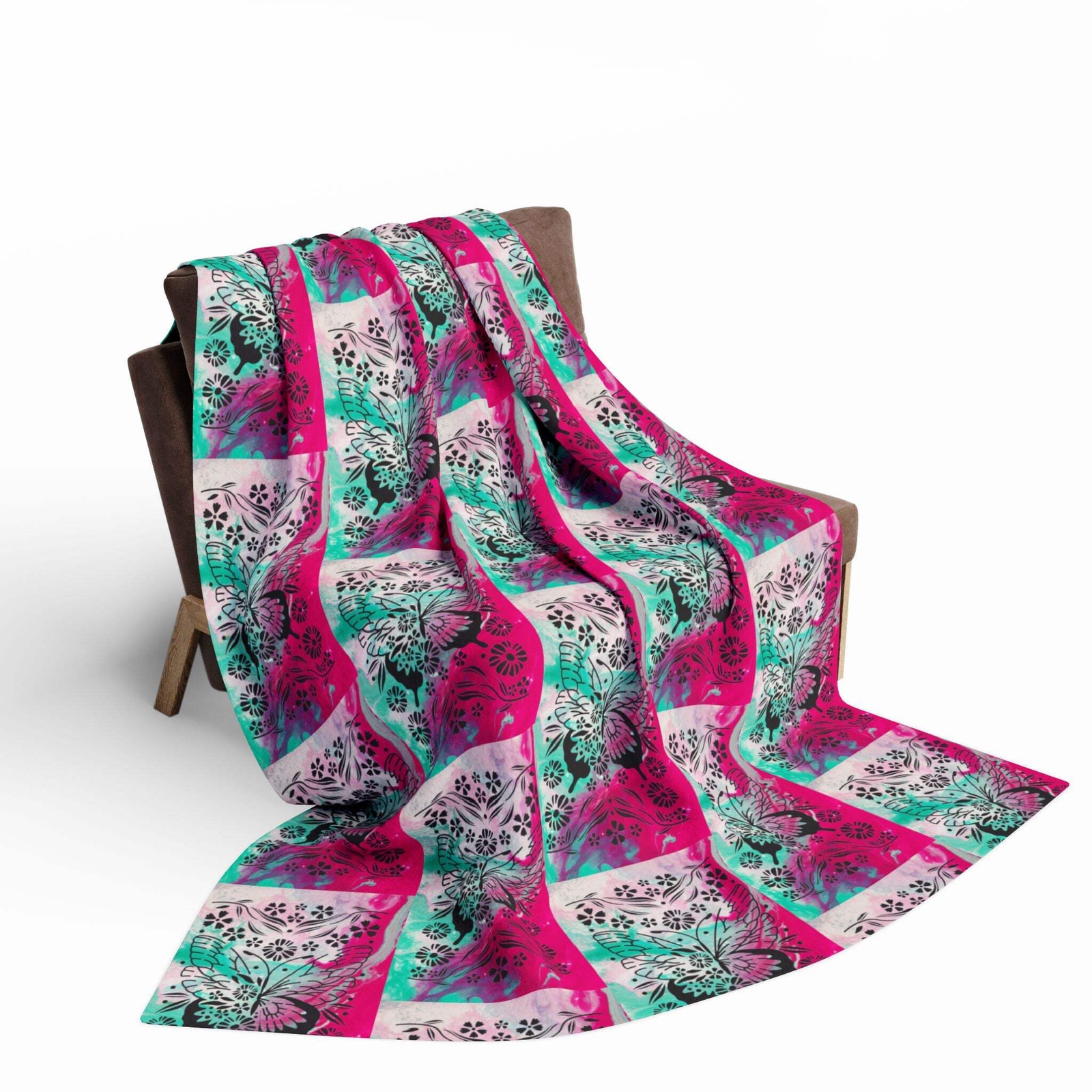 Vibrant Butterfly Arctic Fleece Blanket - Cozy Home Decor for All Seasons - Image 10