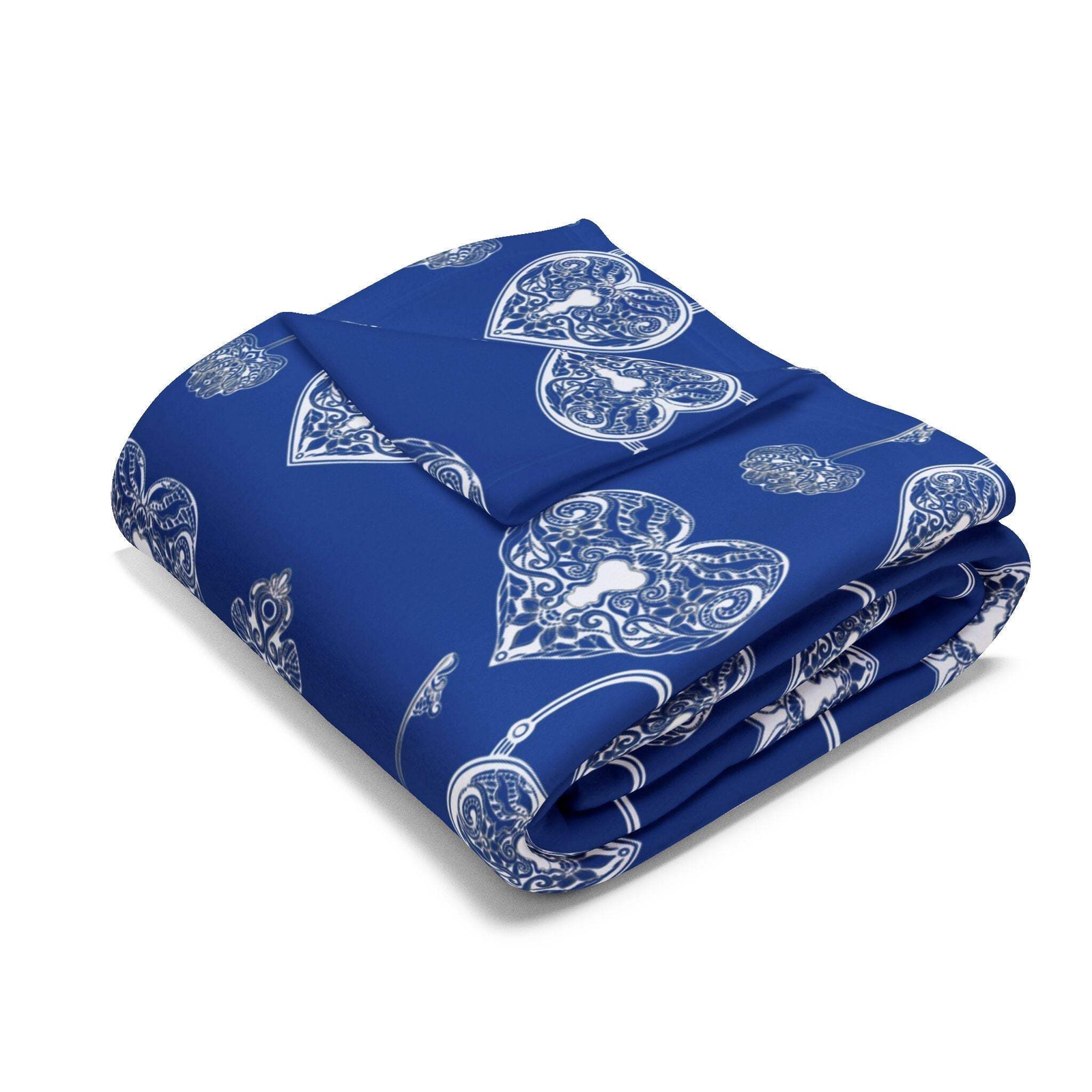 Cozy Heart Pattern Fleece Blanket - Perfect Gift for Loved Ones - Image 3