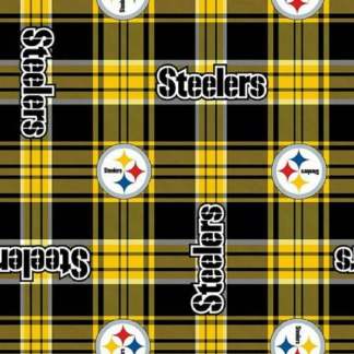 Pittsburgh Steelers Plaid Fleece Fabric