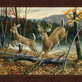 Higher Ground Deer Panel Cotton Fabric