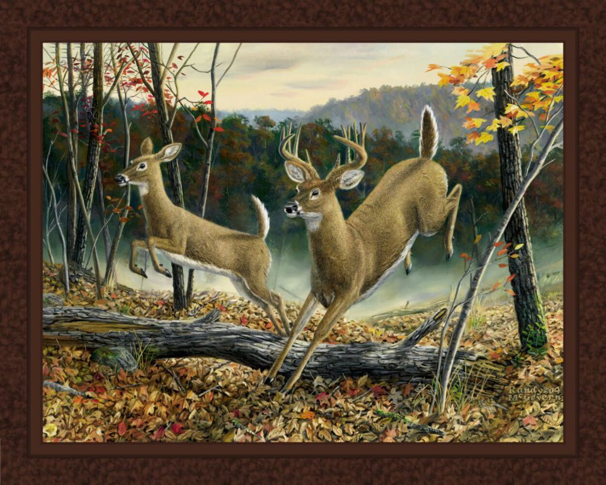 Higher Ground Deer Panel Cotton Fabric