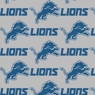 Detroit Lions Solid Grey Fleece Fabric