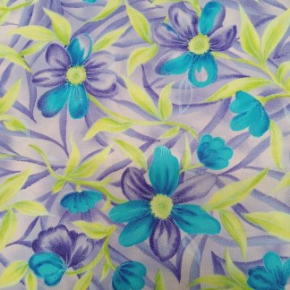 Floral Oasis Pink Cotton Fabric