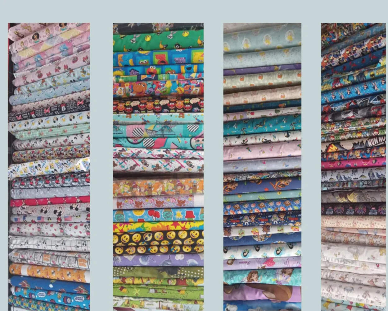 Assorted Character Flat Fold Assortment 10 Yard Bundle Cotton Fabric