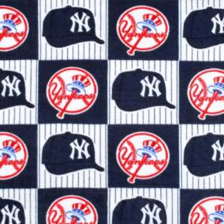 New York Yankees Checker Fleece Fabric