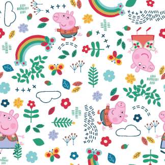 Peppa Pig Explore Toss Cotton Fabric