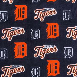 Detroit Tigers MLB American League Central Fleece Fabric